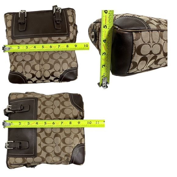 COACH Signature C Jacquard Canvas Leather Tote Bag - Picture 11 of 11